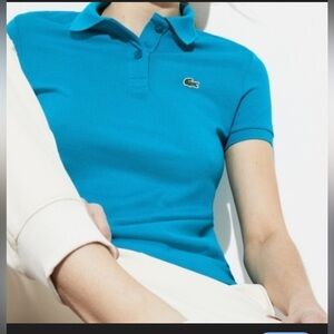 Lacoste Women's Teal Short Sleeve Polo
